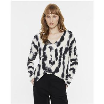 Andam - V Neck Pullover with Tie Dye Design