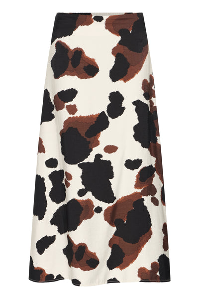 B Young - Ihamma Long Askirt in String Cow Print