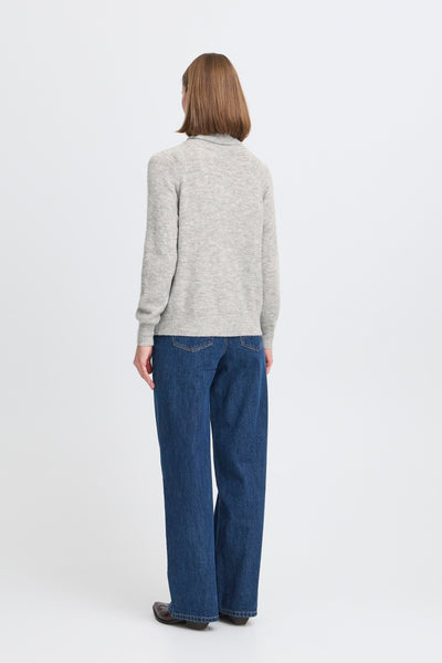 B Young - Monna Grey Melange Rollneck
