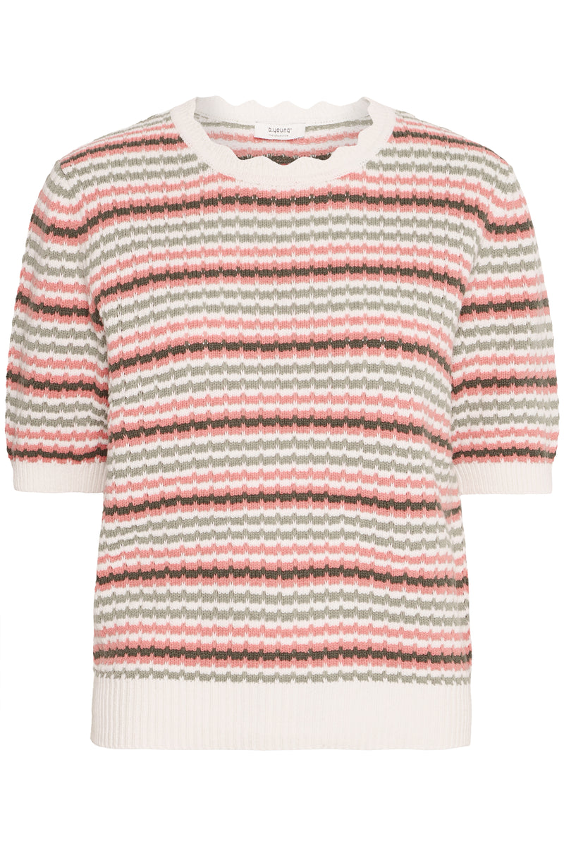 B Young - Najo O-Neck Jumper in Shell Pink Mix