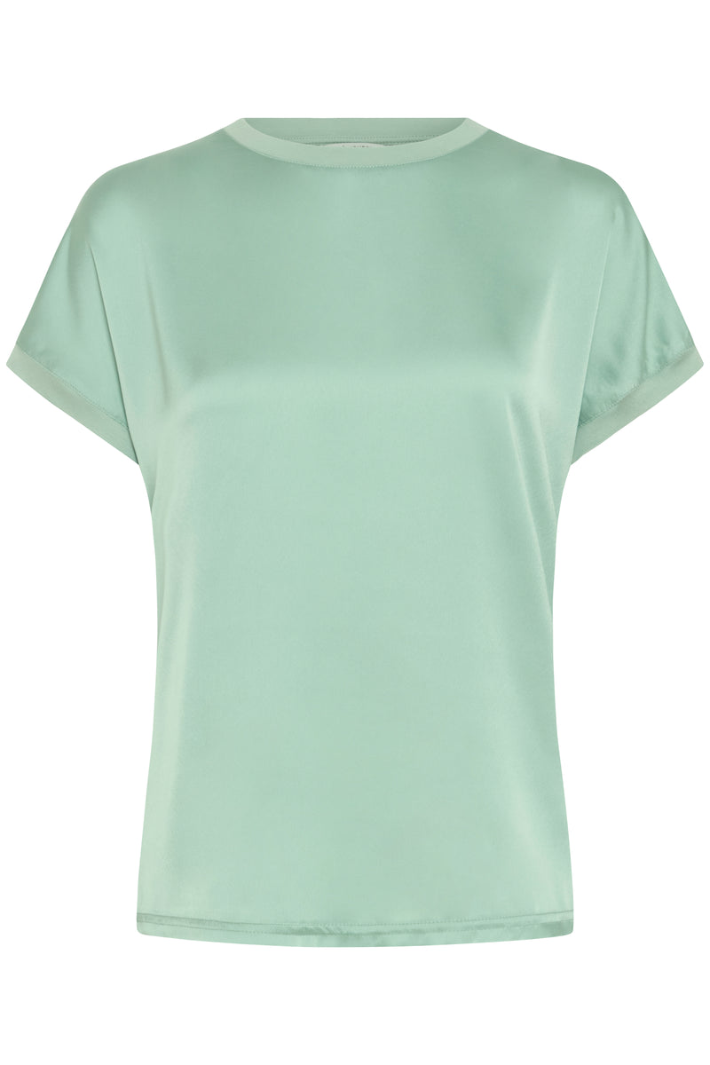Light green t-shirt on a white background