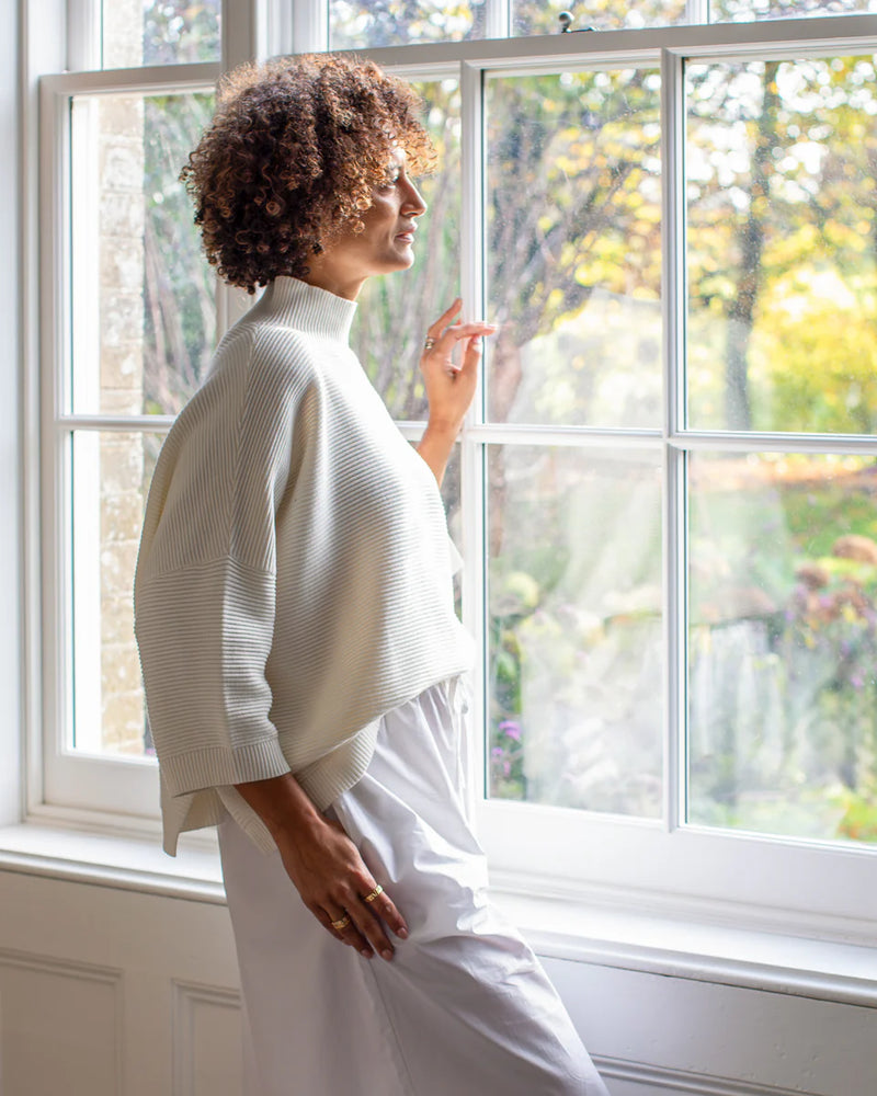 Chalk - Vicki Boxy Jumper in Ivory