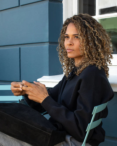 Chalk - Uma Crew Neck Jumper in Vanilla or Black