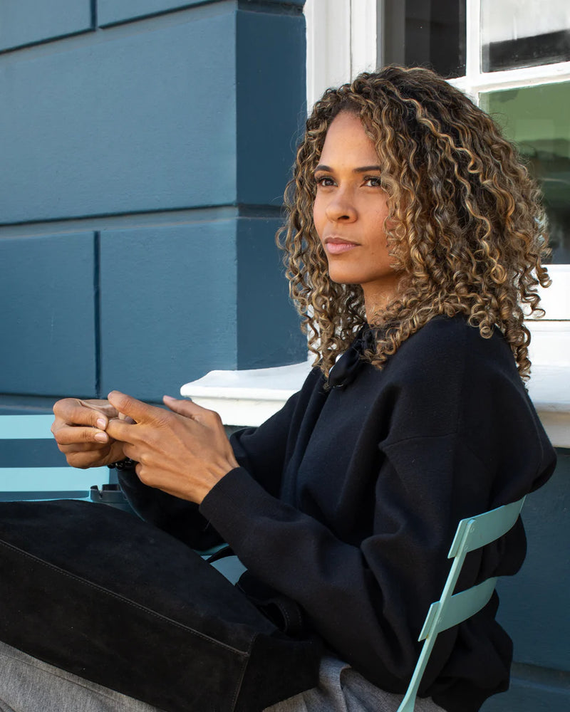 Chalk - Uma Crew Neck Jumper in Vanilla or Black