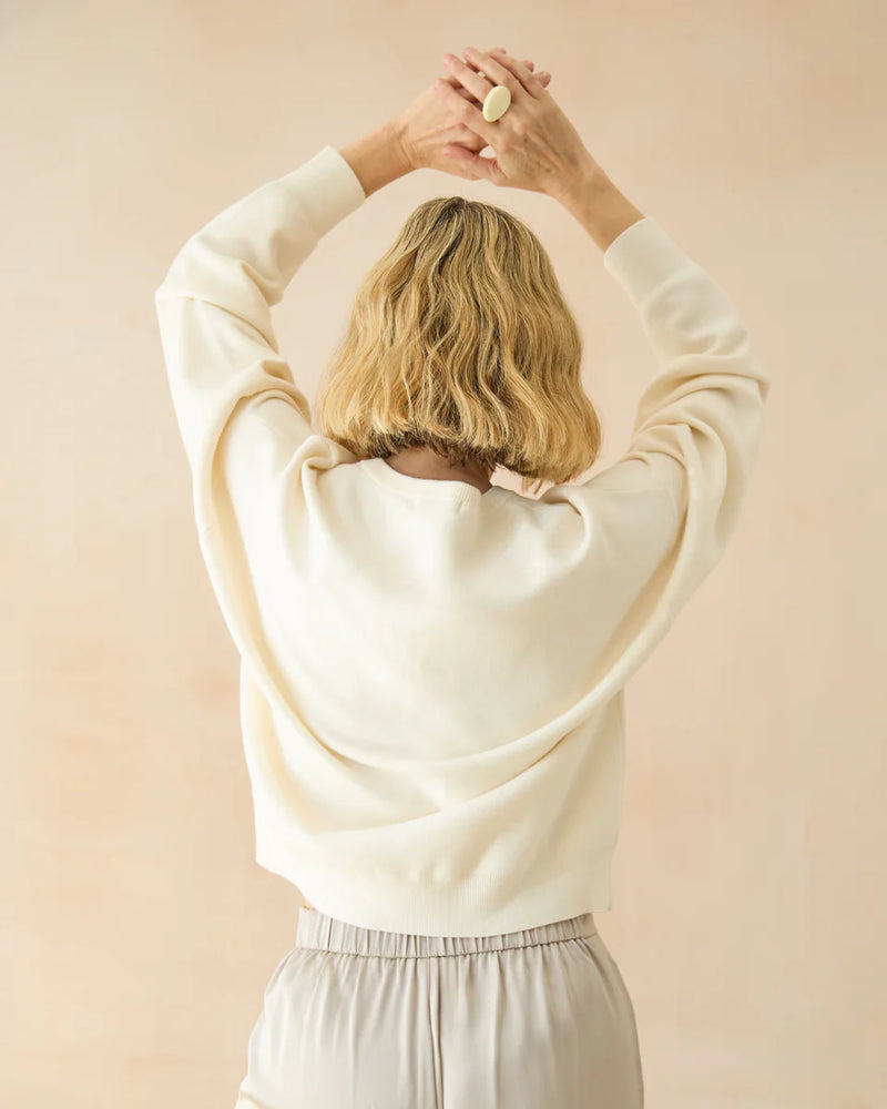 Chalk - Uma Crew Neck Jumper in Vanilla or Black