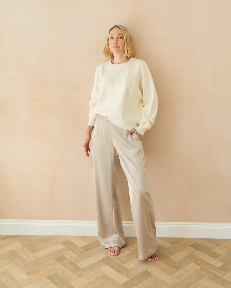 Chalk - Uma Crew Neck Jumper in Vanilla or Black