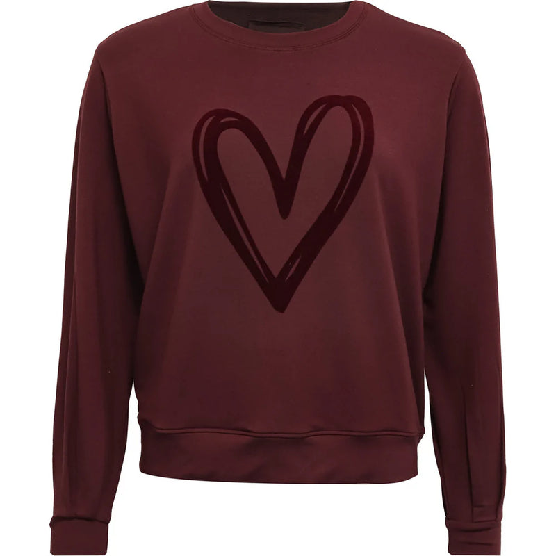 Costamani - Heart Sweatshirt in Wine