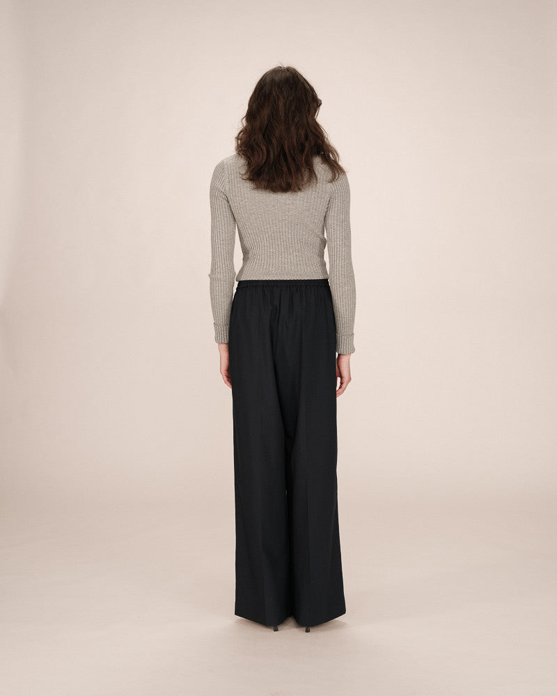 Grace & Mila - Navy Wide Leg Trousers