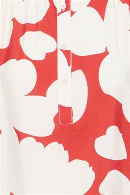 Close up view showing flame flower pattern