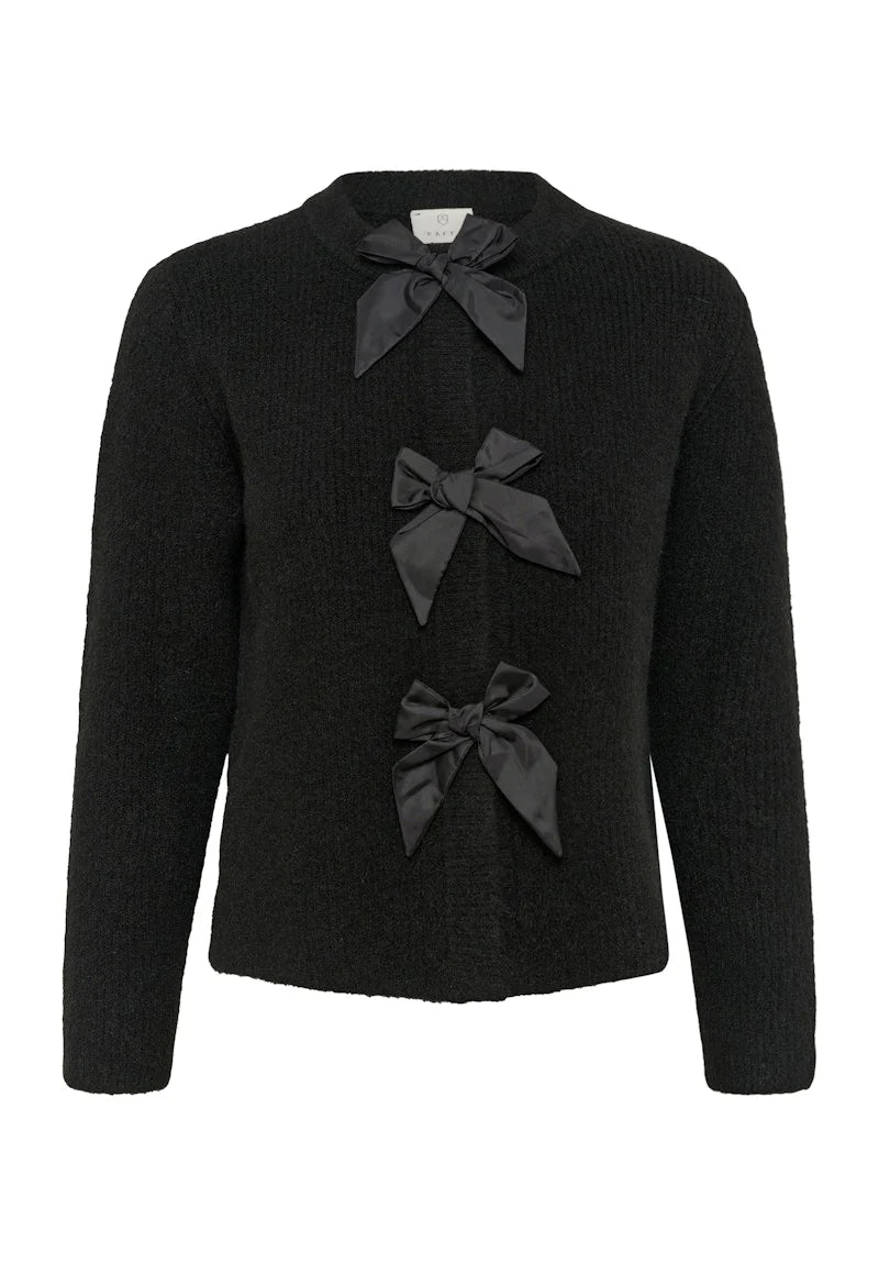 Kaffe - May Knit Cardigan with Bows in Black