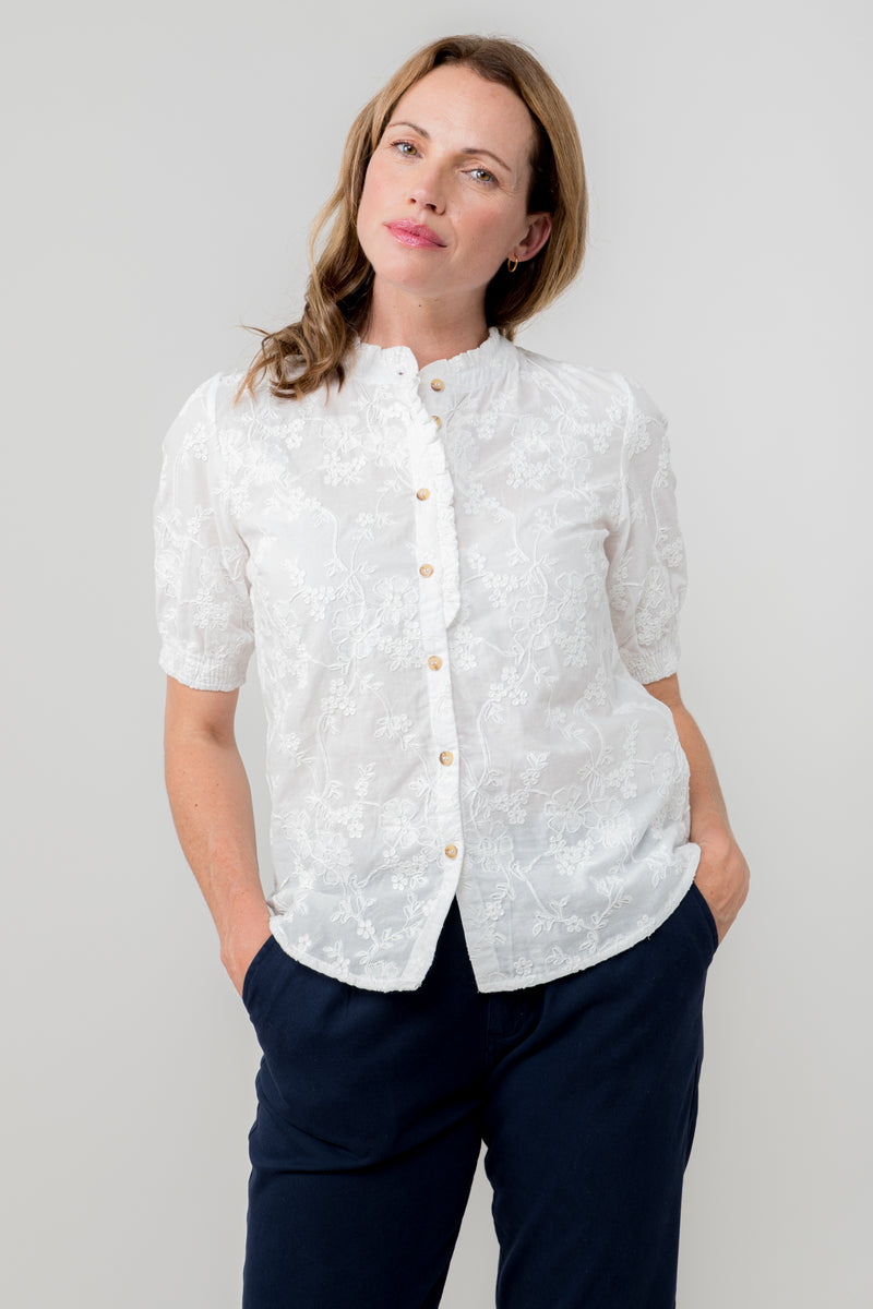 Lily & Me - Emma Frill Embroidered Shirt