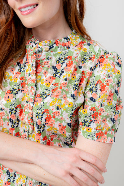 Lily & Me - Ceris Coral Mayflower Blouse