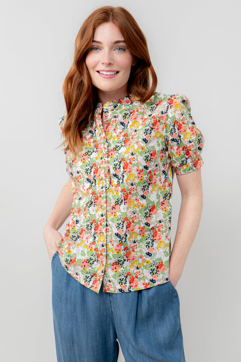 Lily & Me - Ceris Coral Mayflower Blouse