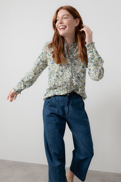 Lily & Me - Rachel Frill Blouse in Moss