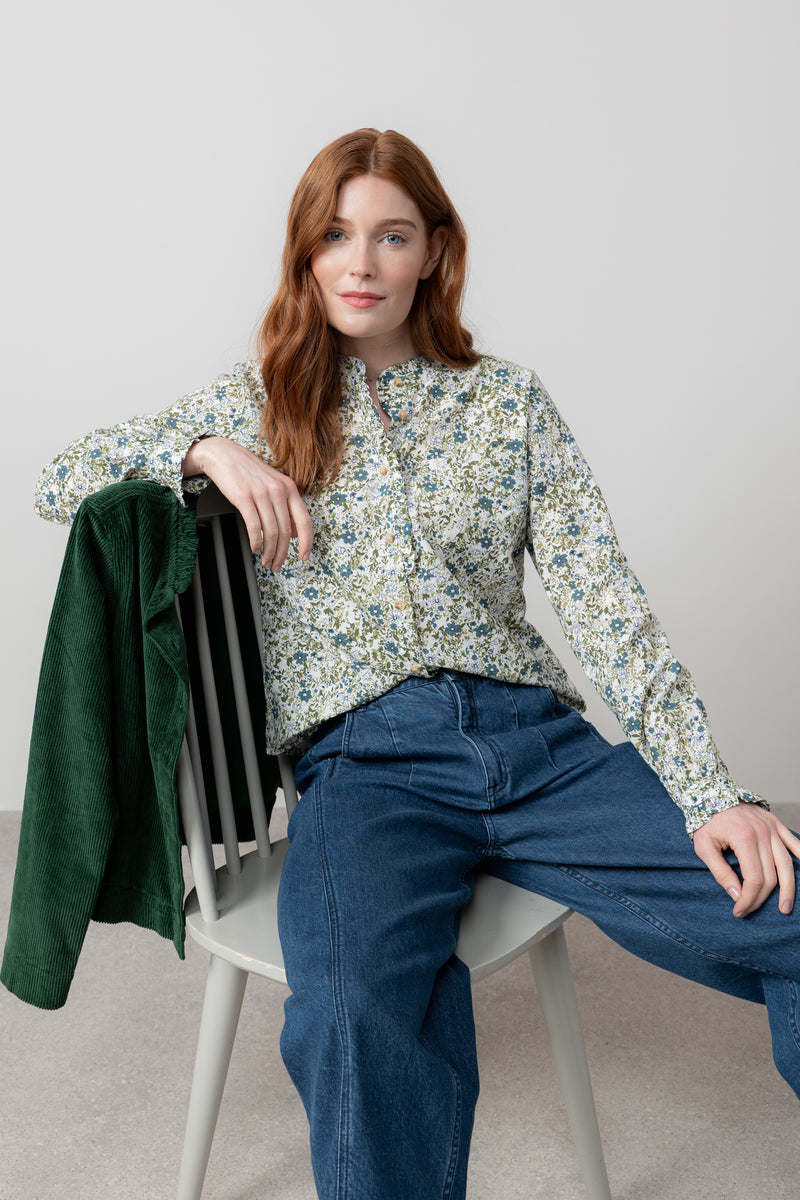 Lily & Me - Rachel Frill Blouse in Moss
