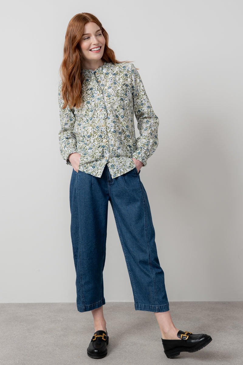 Lily & Me - Rachel Frill Blouse in Moss