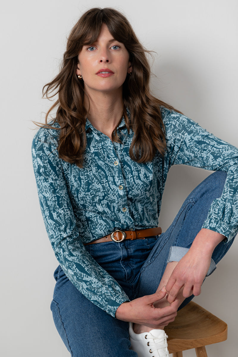 Lily & Me - Bowbridge Shirt in Fern Design