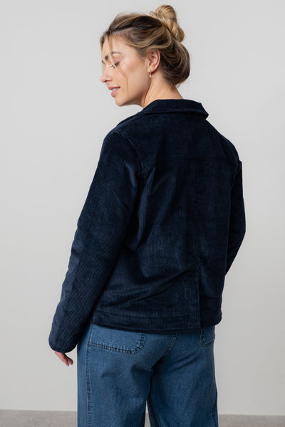 Lily & Me - Ash Cord Jacket in Chocolate or Navy