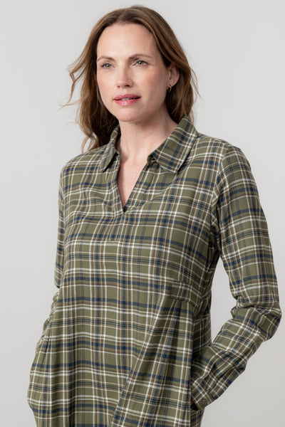 Lily & Me - Emma Dress Green Multi Check