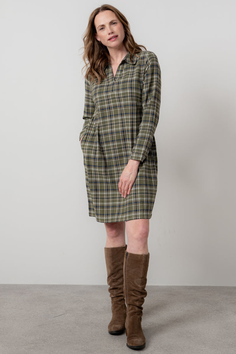 Lily & Me - Emma Dress Green Multi Check