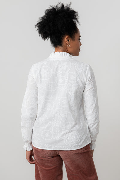 Lily & Me - Kit White Embroidered Blouse