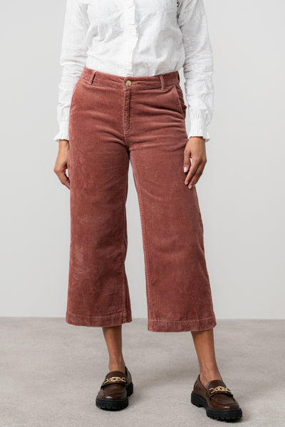Lily & Me - Isla Crop Trousers in Antique Rose, Classic Navy or Chocolate Brown
