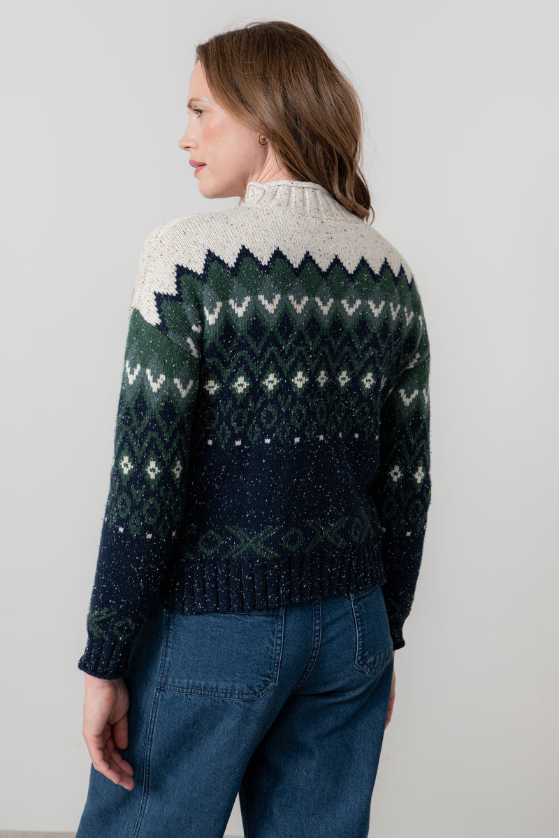 Lily & Me - Maeve Fleck Knit Jumper in Pine Green