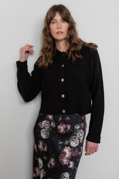 Lily & Me - Chestnut Knit Jacket in Black