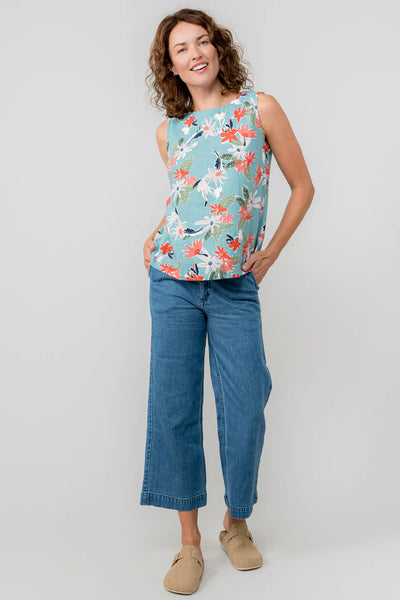 Lily & Me - Cora Ocean Linen Blend Vest