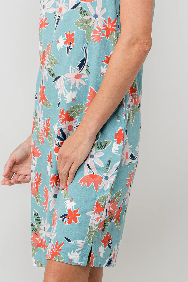 Lily & Me - Laynie Ocean Sleeveless Printed Dress
