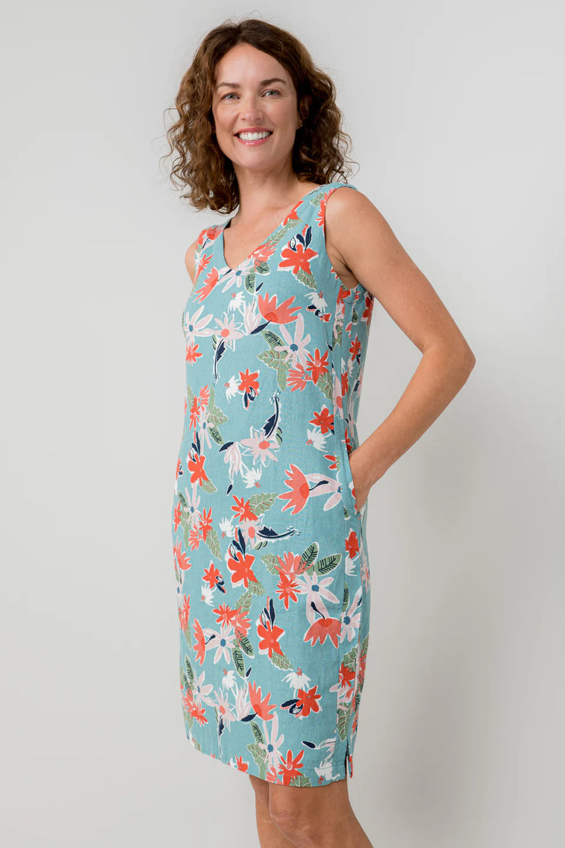 Lily & Me - Laynie Ocean Sleeveless Printed Dress