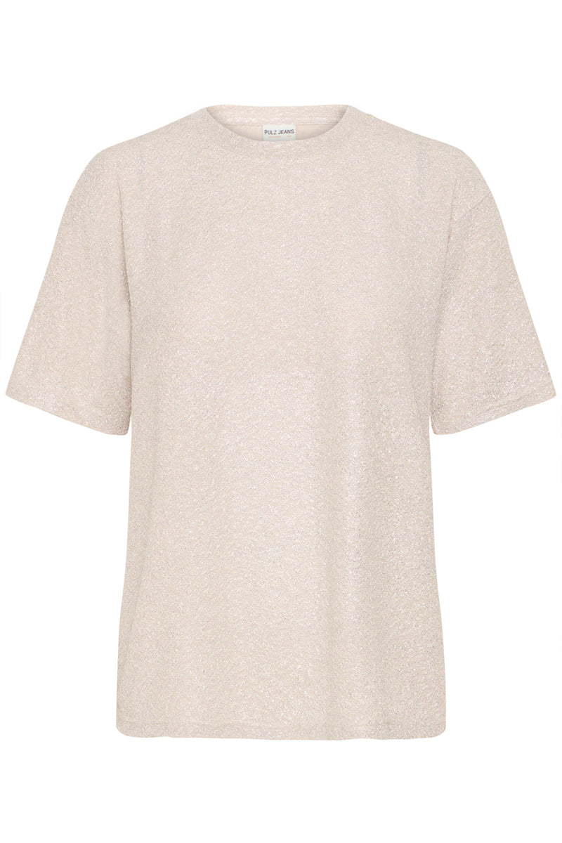 Beige t-shirt on a white background
