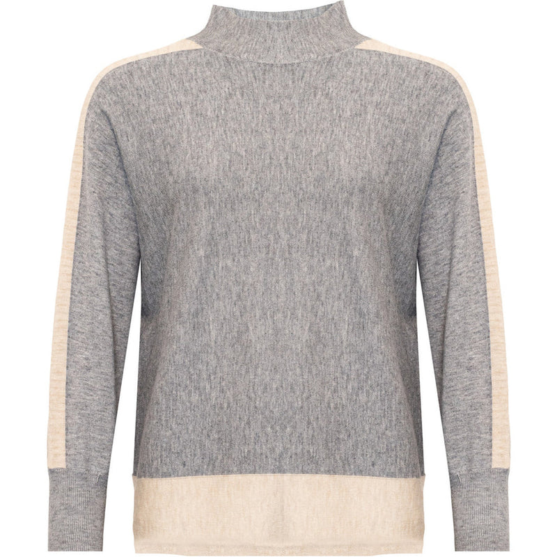 costamani Gray sweater with beige accents on a white background