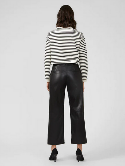Great Plains - Ania Faux Leather Trousers in Black showing the rear