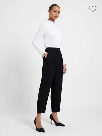 Lose yourself in the luxuriousness of these Great Plains Soft Drape trousers in Jet Black. Crafted from lightweight material with a soft tailored silhouette, they'll give you a look that's always on-trend and on-point. Plus, with their wide-legged cut, you'll be strutting your stuff in style!   Made of 100% polyester, wash at 30 degrees and air dry for the best care