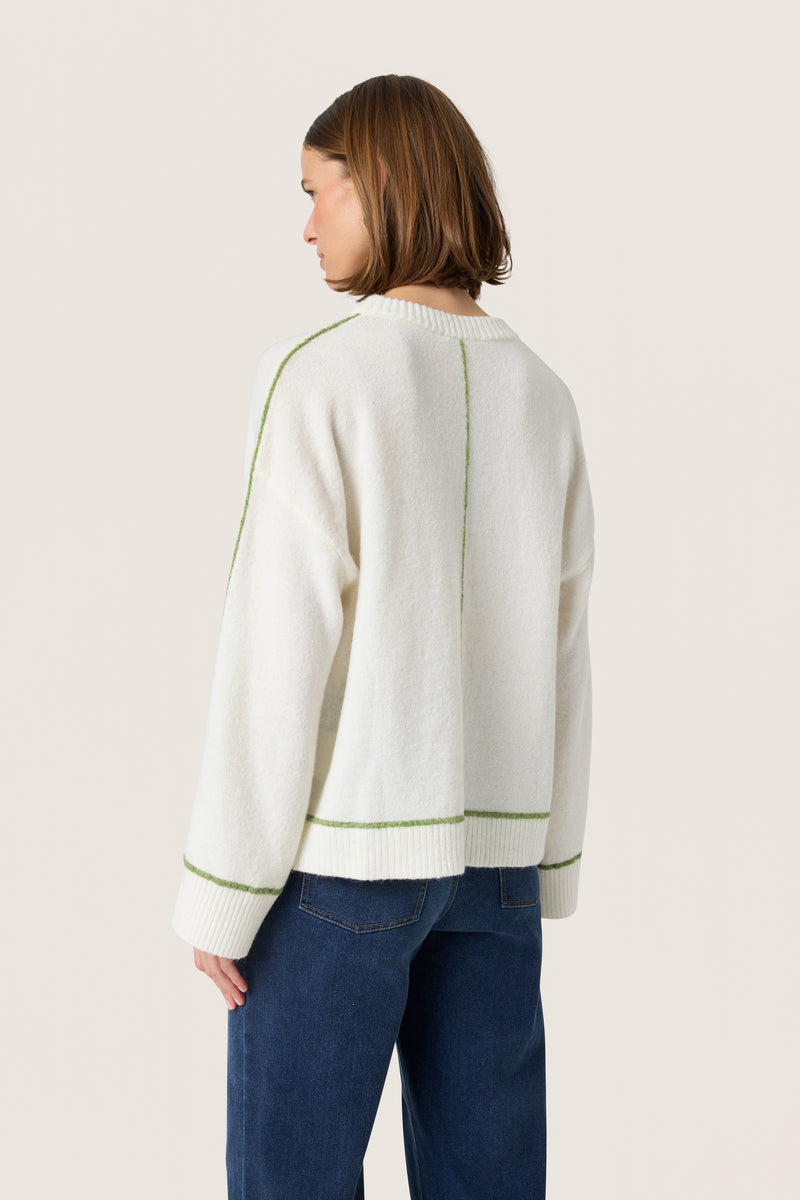 Soaked in Luxury - Amani Contrast Pullover in Broken White