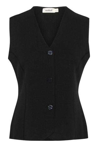 Soaked in Luxury - Haven Waistcoat in Black on white background
