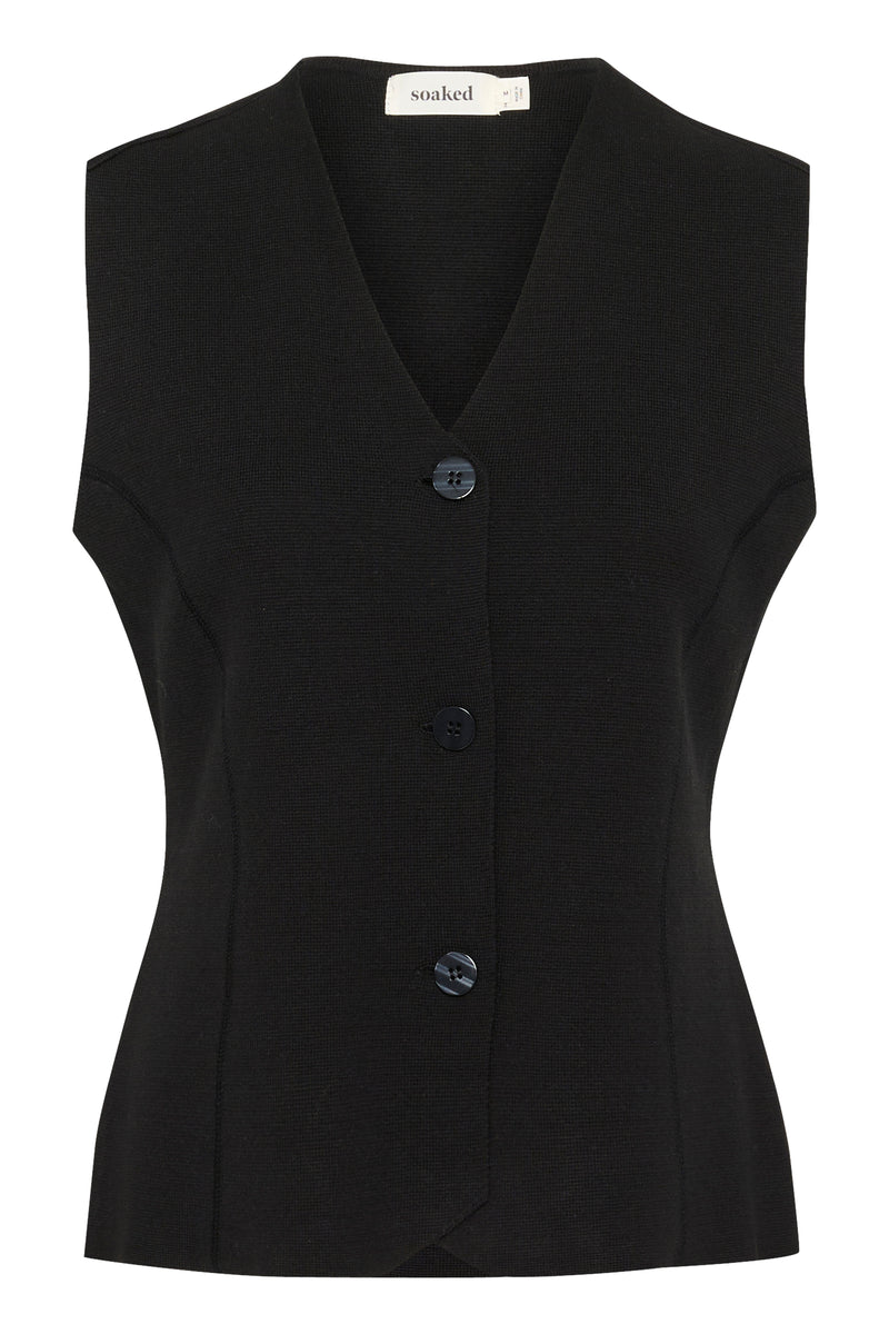 Soaked in Luxury - Haven Waistcoat in Black on white background