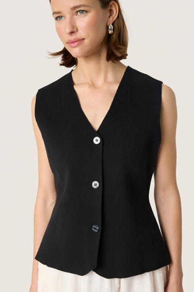 model wearing Soaked in Luxury - Haven Waistcoat in Black
