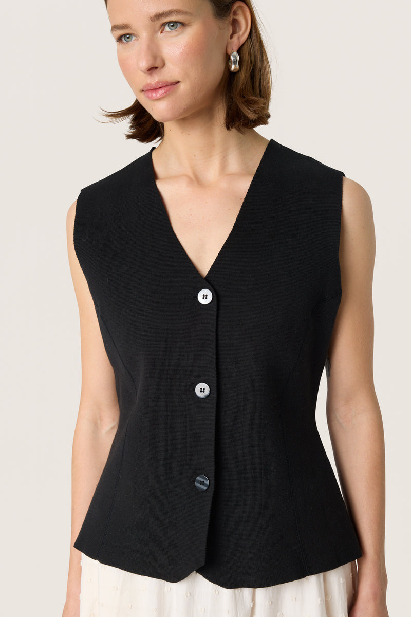 model wearing Soaked in Luxury - Haven Waistcoat in Black