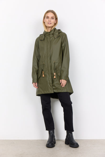 SoyaConcept - Alexa Raincoat in Olive Green