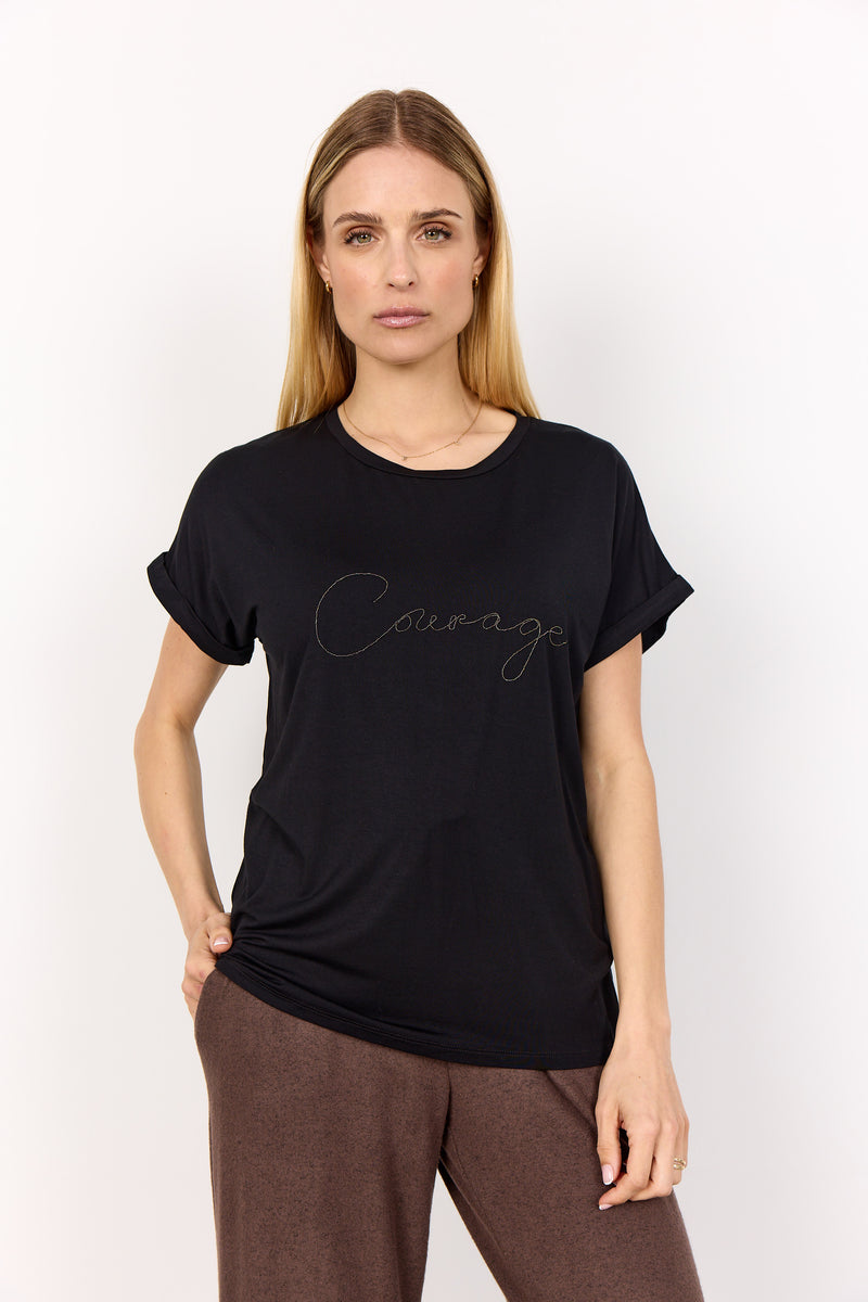 Soyaconcept - Marica "Courage" Black T-Shirt