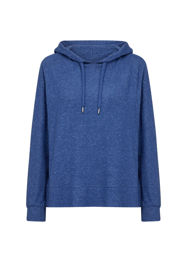 front view of Soyaconcept Biara blue hoodie 