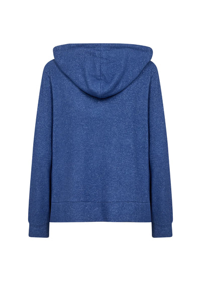 back view of Soyaconcept Biara blue hoodie 