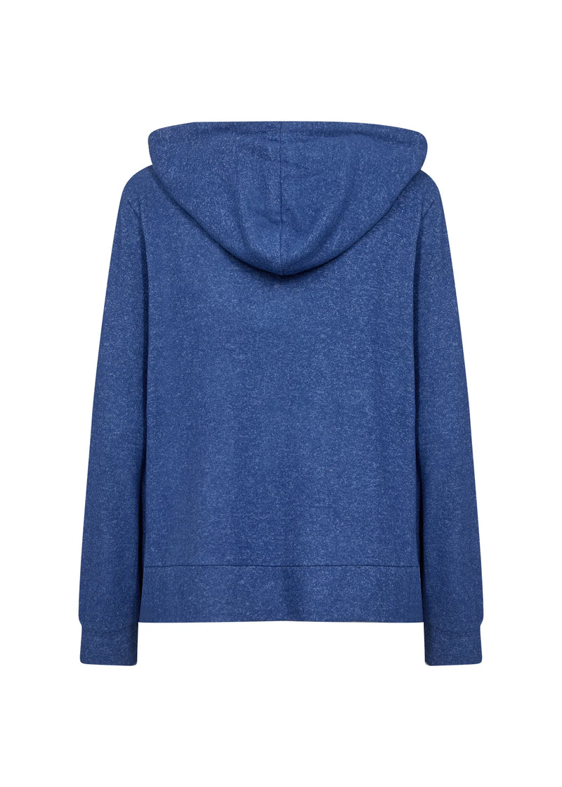 back view of Soyaconcept Biara blue hoodie 