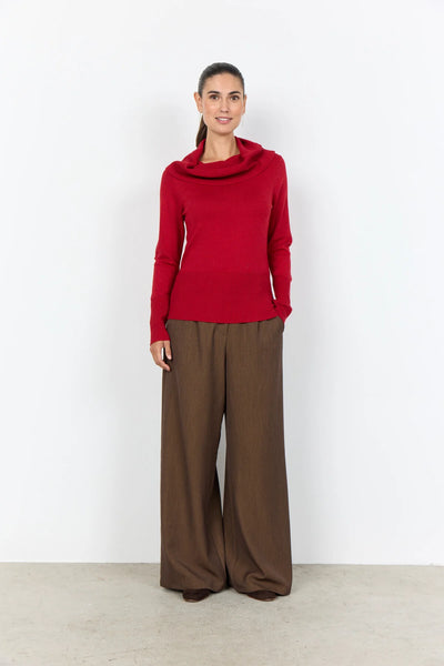 Soyaconcept - Dollie Red Cowl Neck Jumper