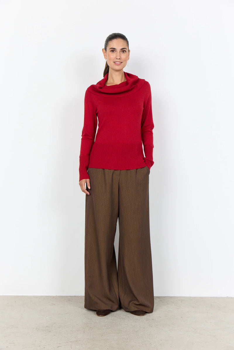 Soyaconcept - Dollie Red Cowl Neck Jumper