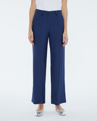 Andam - Blue Linen Style Trousers
