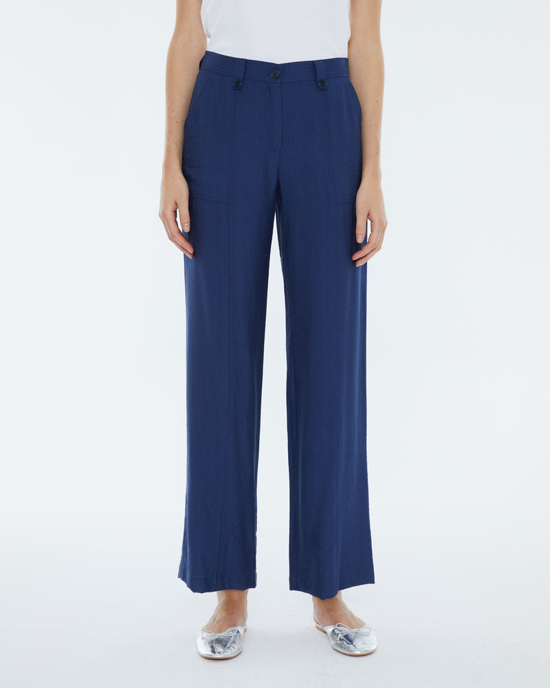 Andam - Blue Linen Style Trousers