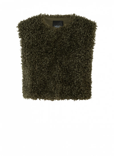 Yest - Caroline Sleeveless Cardigan Waistcoast in Army Green or Burgundy